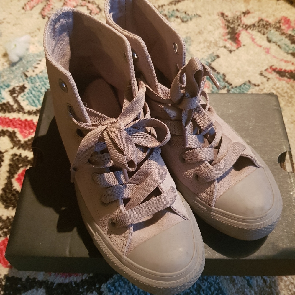 Converse mono suede grey sneakers high top